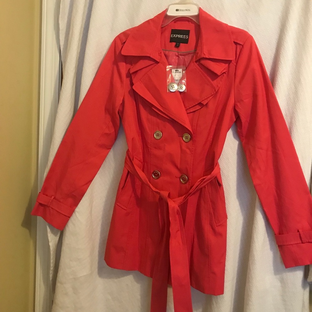 Express trench coat coral - Picture 2 of 5